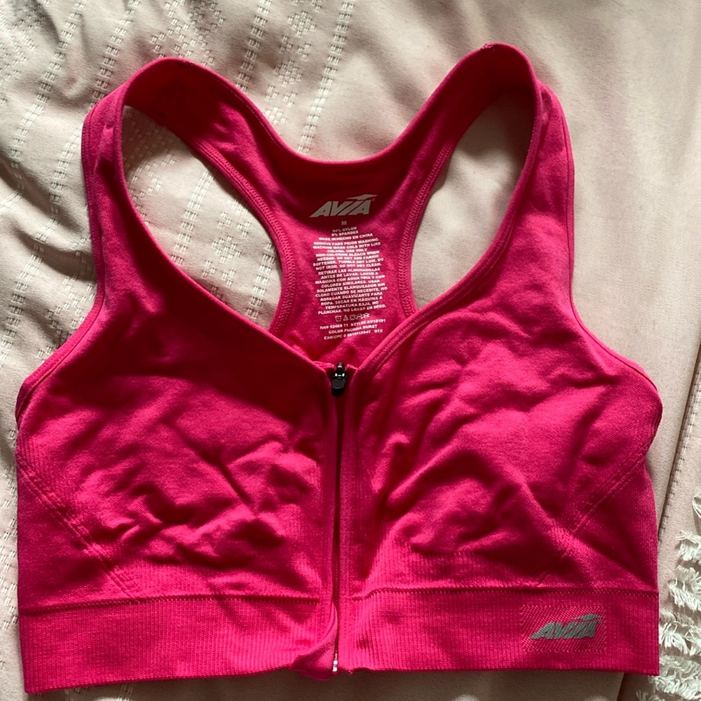 Avia zip up bra size medium new
